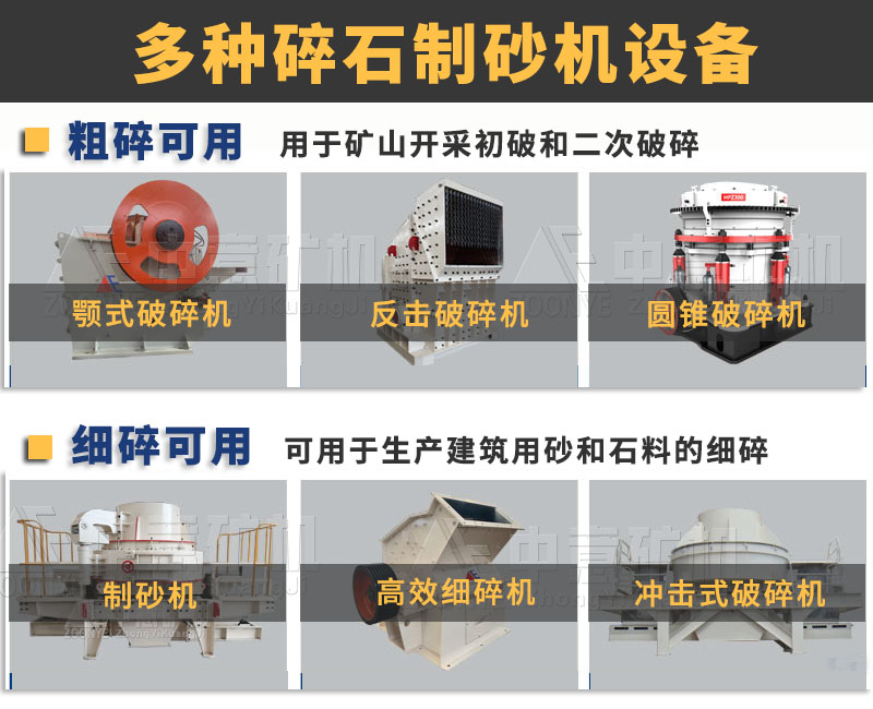 多種破碎制砂機設備