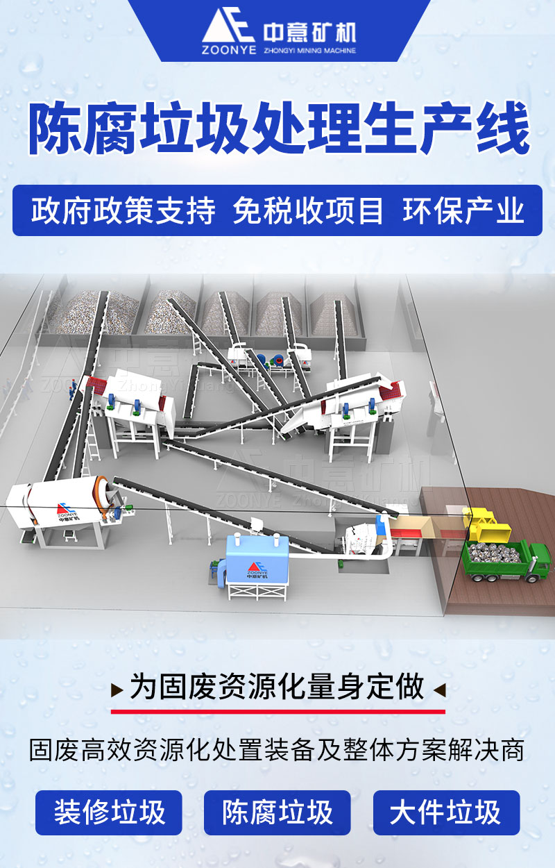 陳腐垃圾處理生產線工藝合理